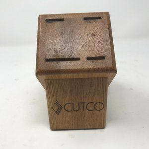 CUTCO 4 Slot STUDIO Knife Storage Block Honey Oak